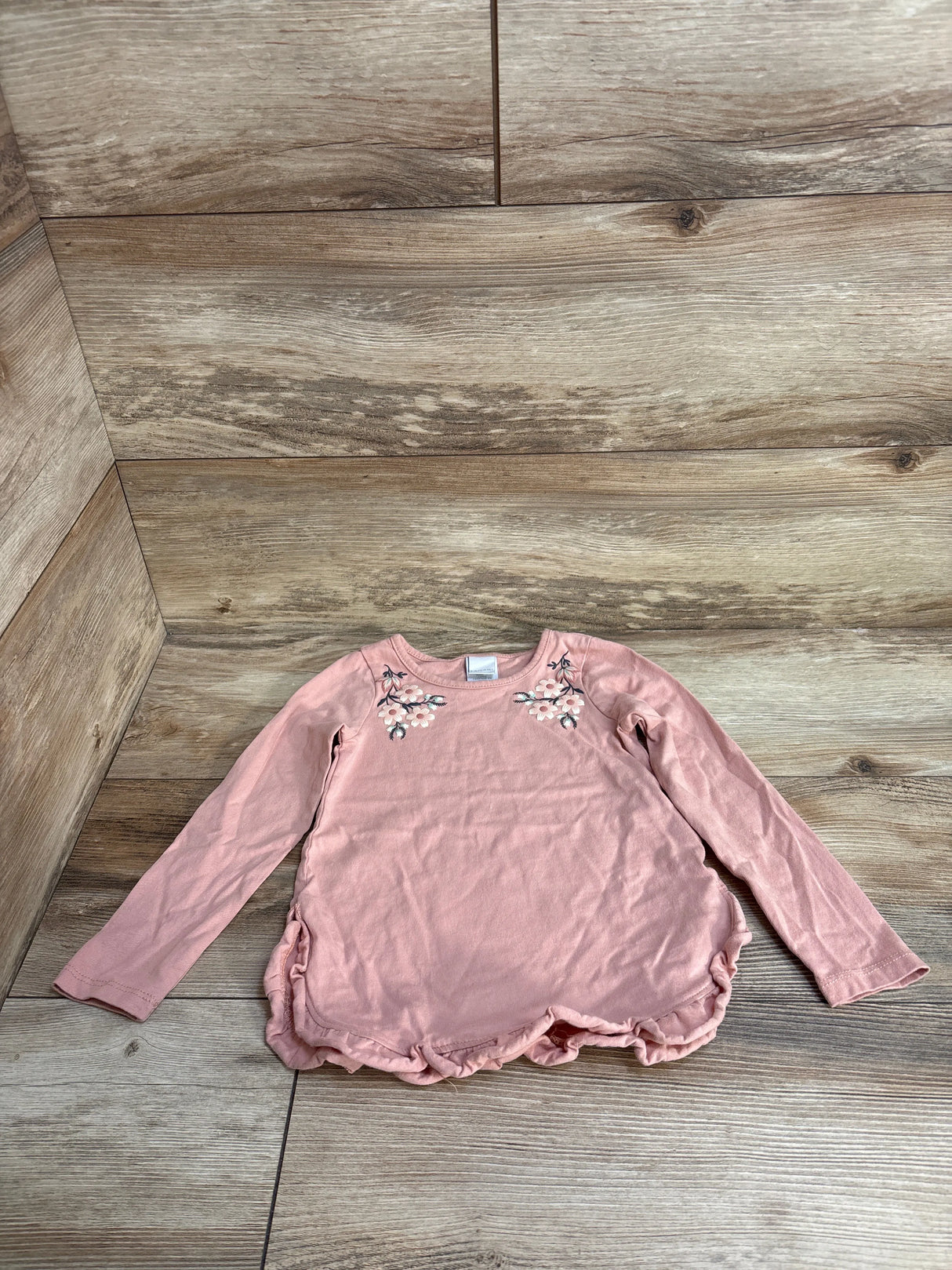 Tahari Floral Long Sleeve Shirt Pink sz 4T