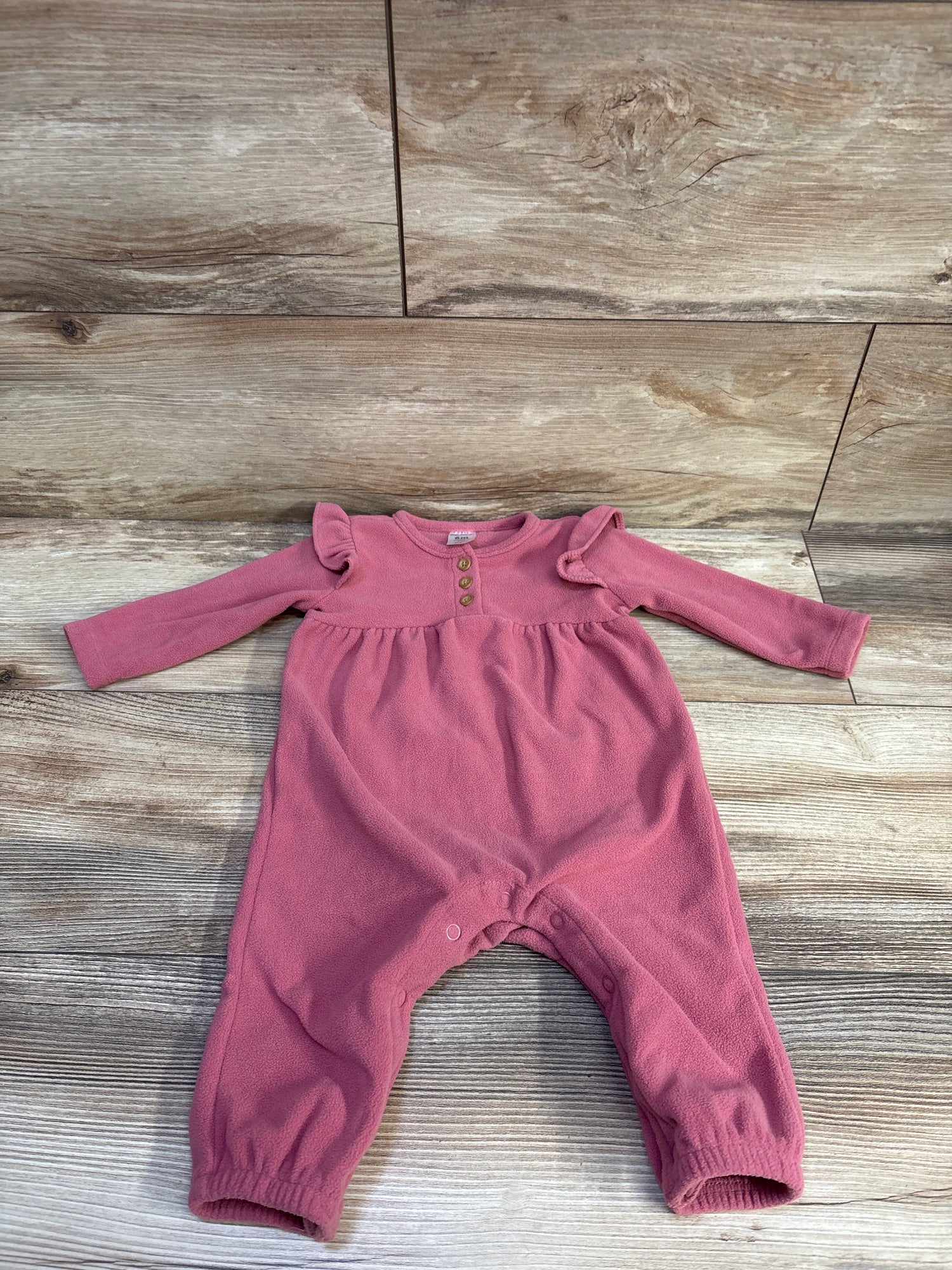 Carter's Fleece Henley Coverall Pink sz 6m