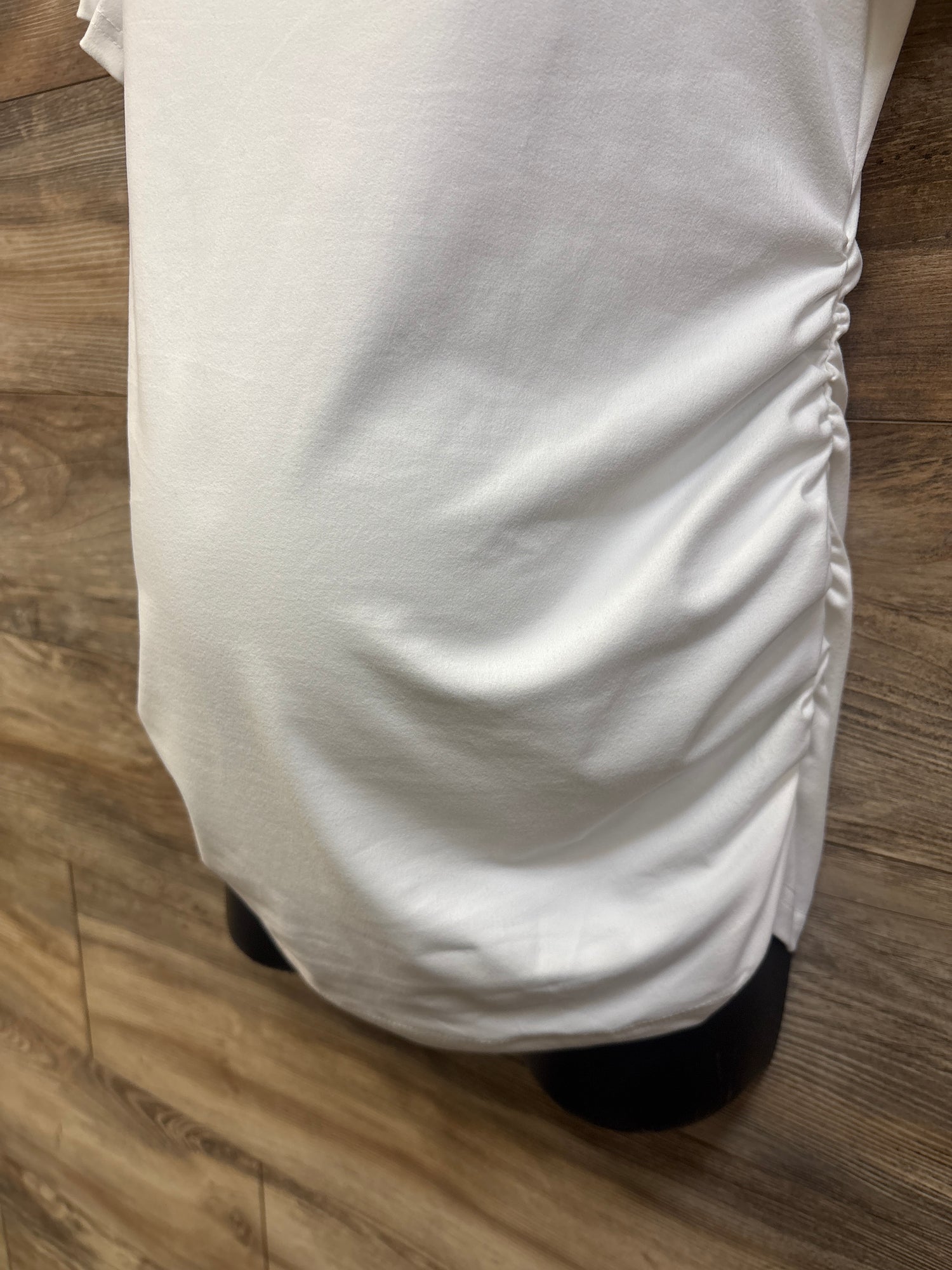 Shein Maternity Ruched Shirt White sz Large