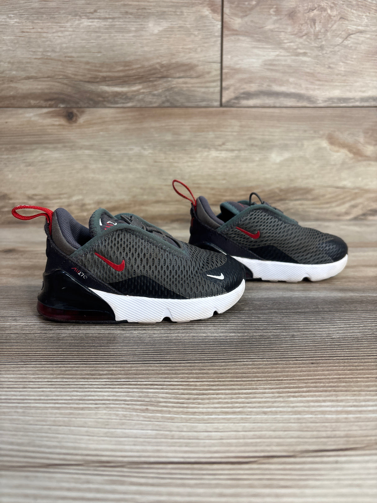 Nike Air Max 270 TD 'Iron Grey University Red' Sneakers, Grey sz 7c