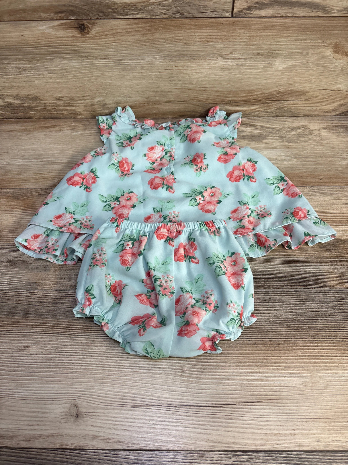 Janie and Jack 2pc Rose Chiffon Matching Set Mint sz 18-24m - Me n Mommy To Be