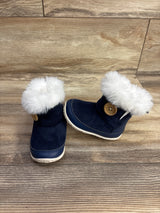 FEETCITY Faux-Fur Lined Boots Navy sz 5c