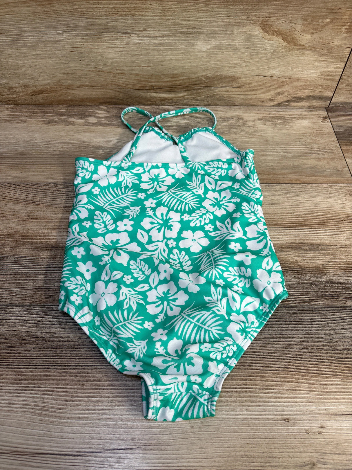 Wonder Nation 1Pc Floral Swimsuit Mint sz 5T - Me n Mommy To Be