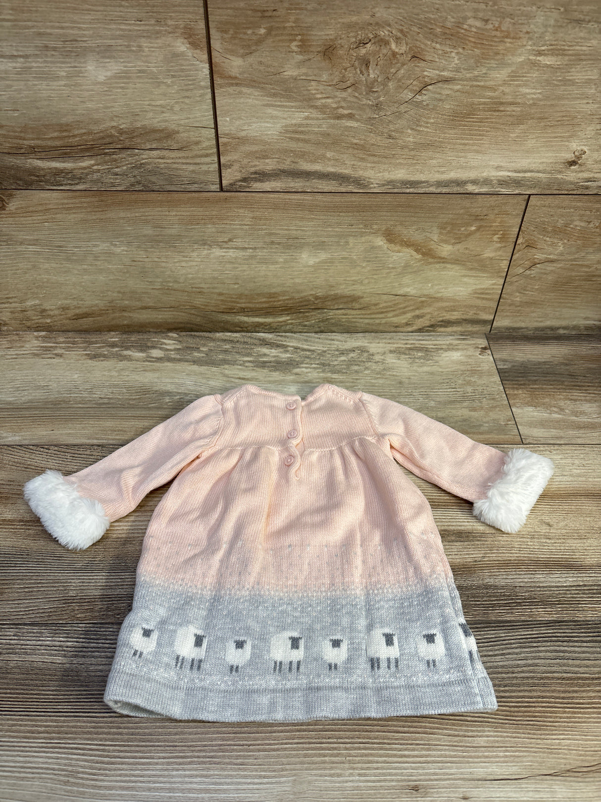 Janie & Jack Long Sleeve Sweater Dress Pink sz 3-6m