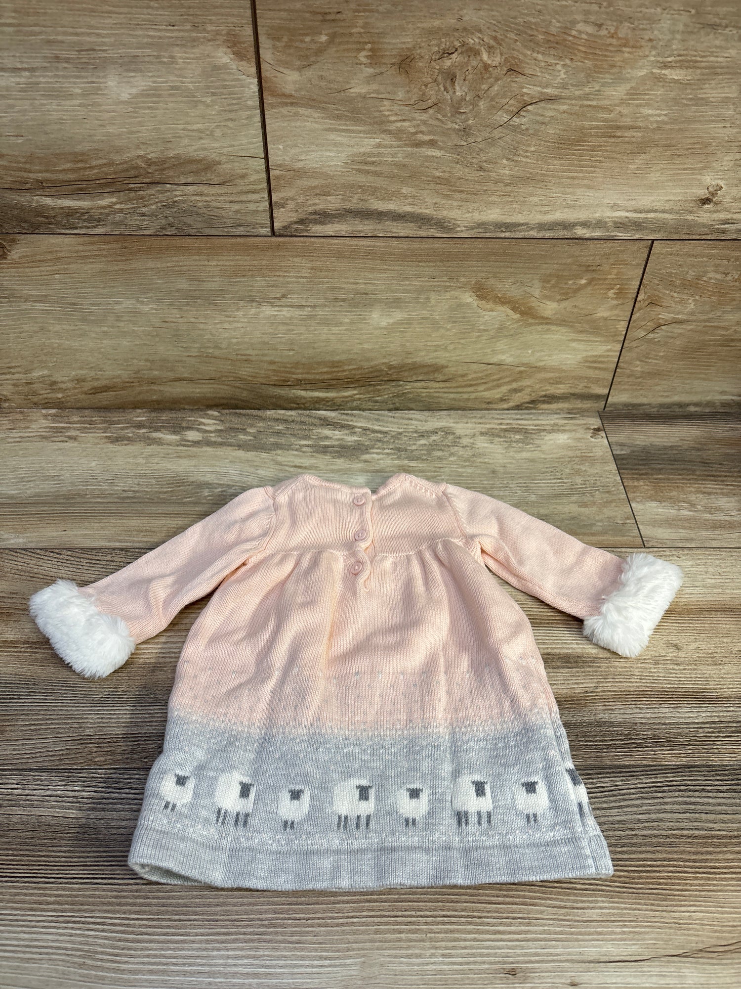 Janie & Jack Long Sleeve Sweater Dress Pink sz 3-6m