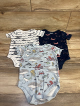 Member's Mark 3pk Organic Bodysuits Navy sz 18m