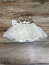 NEW American Princess Sequin Dress & Bloomers White sz 3m