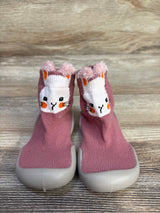 Tiny Explorings Bunny Sock Shoes Pink sz 2/3c