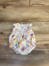 Okie Dokie Floral Bubble Romper White sz 6m