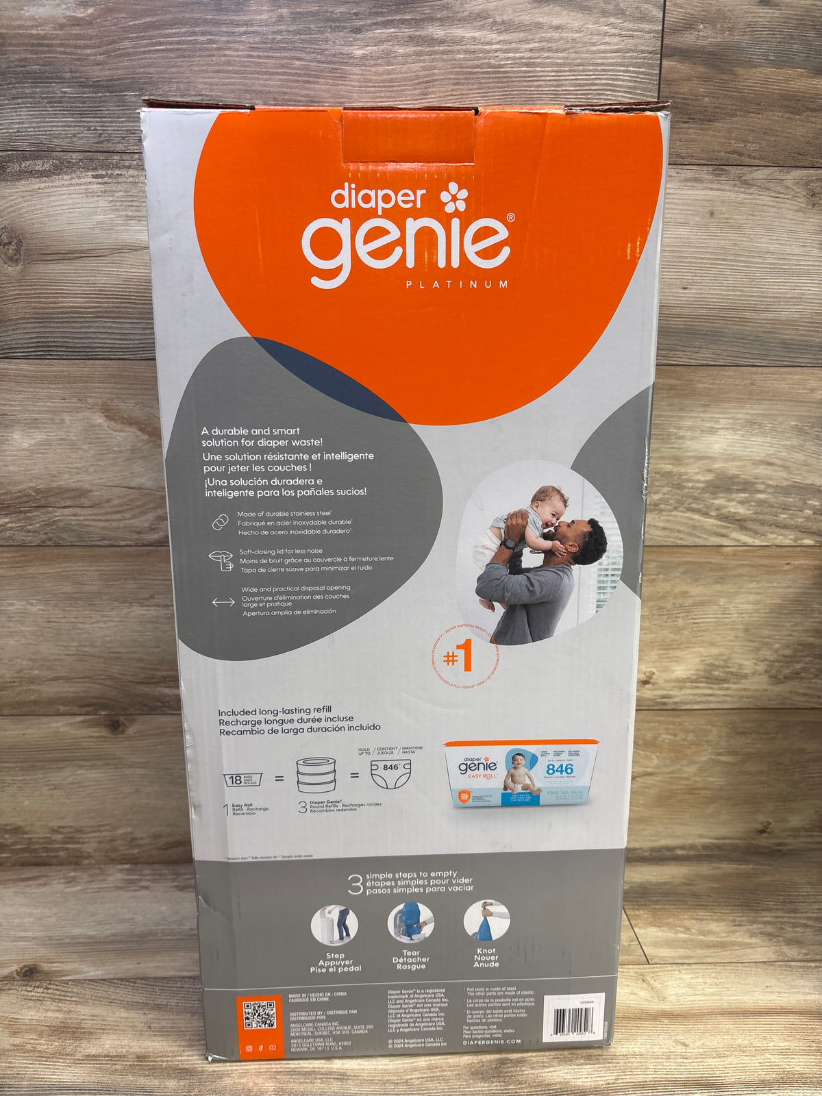 NEW Diaper Genie Platinum Pail - White