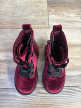 Cat & Jack Giovanna Lace-Up Combat Boots Maroon sz 5c