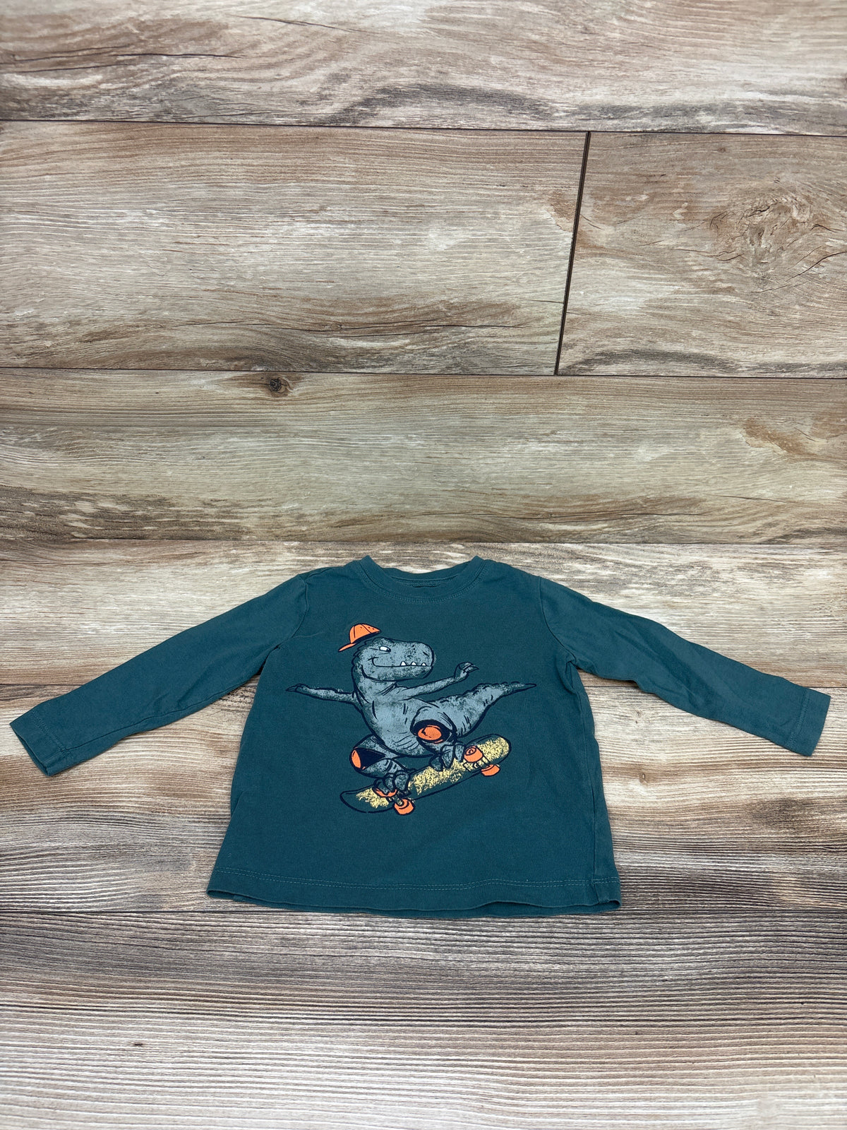 Oshkosh Skateboarding Dinosaur Shirt Green sz 18m