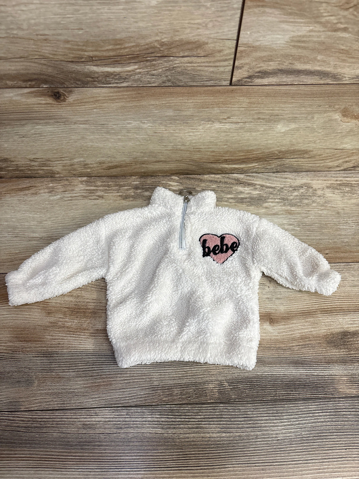 Bebe Sport Sherpa 1/4 Zip Jacket Ivory sz 0-3m