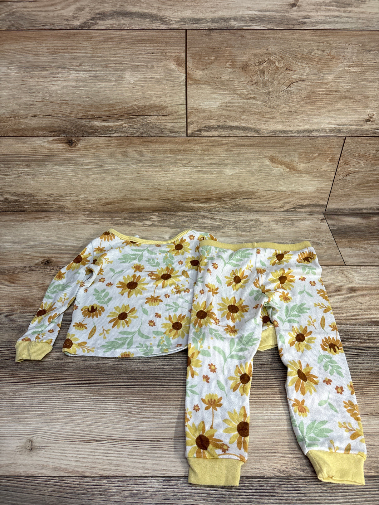 Jessica Simpson 2pc Floral Pajama Set White sz 2T