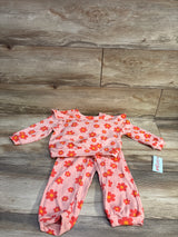 NEW Cat & Jack 2pc Floral Sweatshirt & Joggers Set Pink sz 3T
