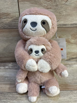 NEW Cloud Island Brown Sloth Plush Animal with Mini Plush