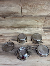 Melissa & Doug Stainless Steel Pots & Pans Set 5pc