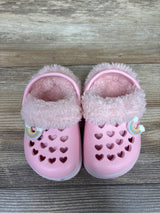 Stepping Stones Fur-Lined Heart Clogs Pink sz 4c