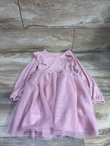 Cat & Jack Long Sleeve Knit Tulle Dress Pink sz 5T