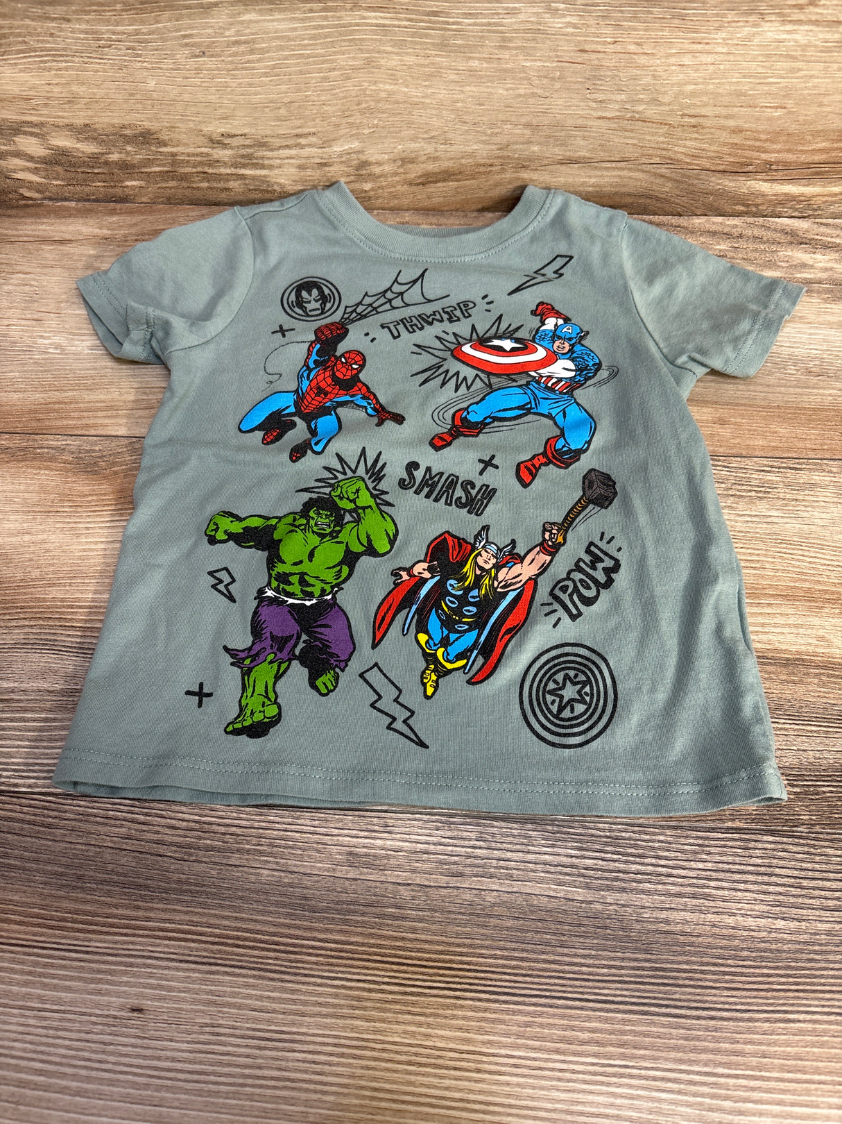 Marvel Avengers Shirt Green sz 3T