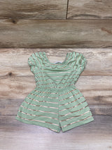 Young Hearts Green Striped Romper sz 18m - Me 'n Mommy To Be