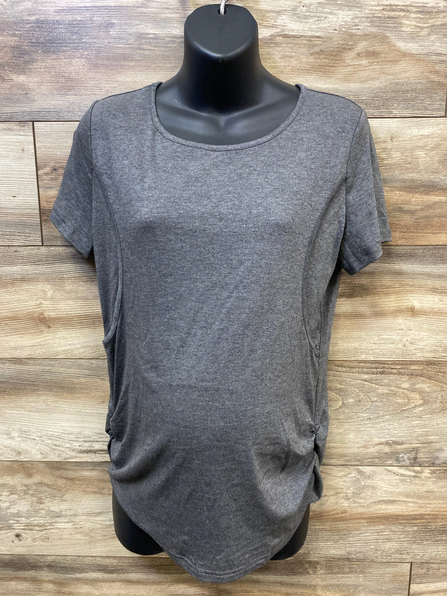 NEW Ficerd Maternity Nursing Shirt Grey sz Large - Me n Mommy To Be