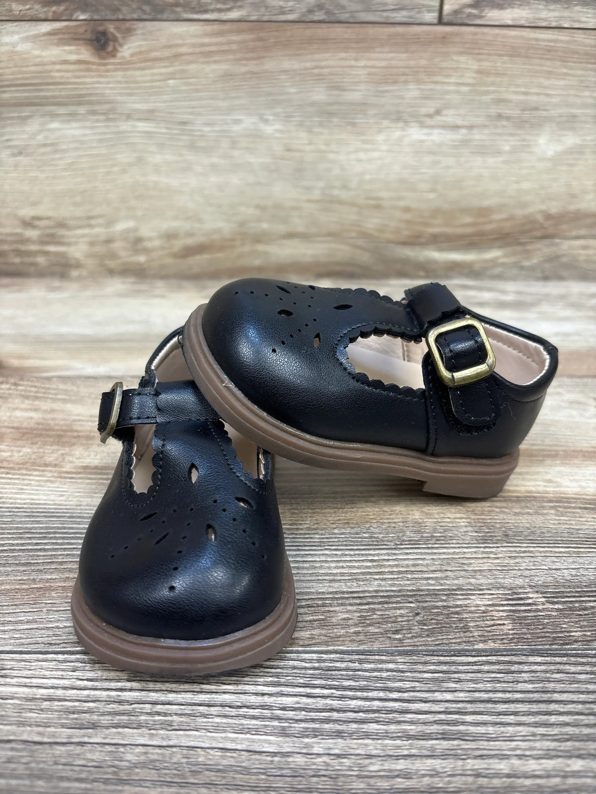 Kamemir T-Strap Mary Jane Dress Shoes Black sz 5c
