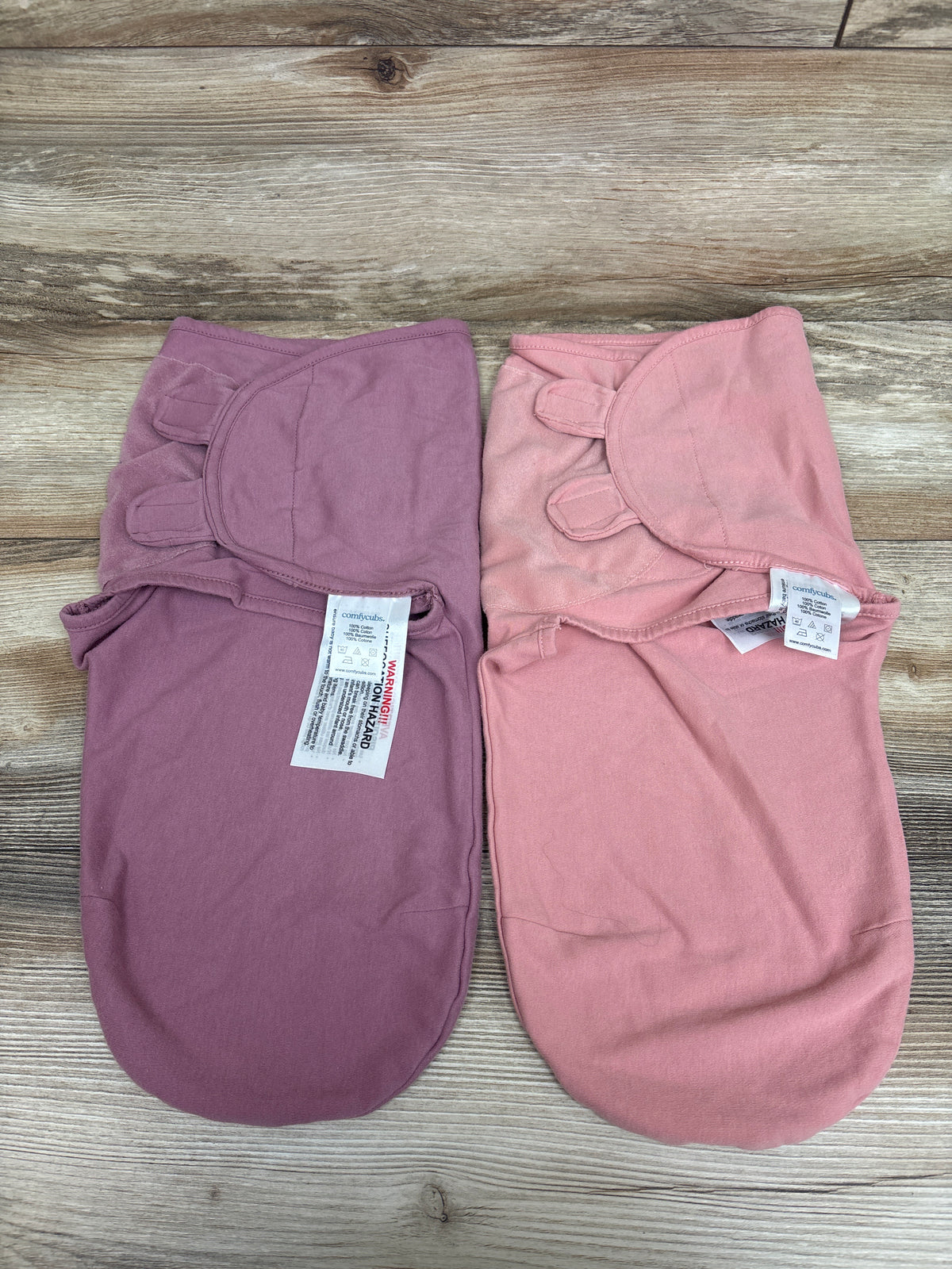 ComfyCubs 2pk Swaddle Wraps Pink sz 0-3m