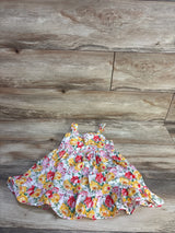 Blueberi Boulevard Sleeveless Floral Dress White sz 2T