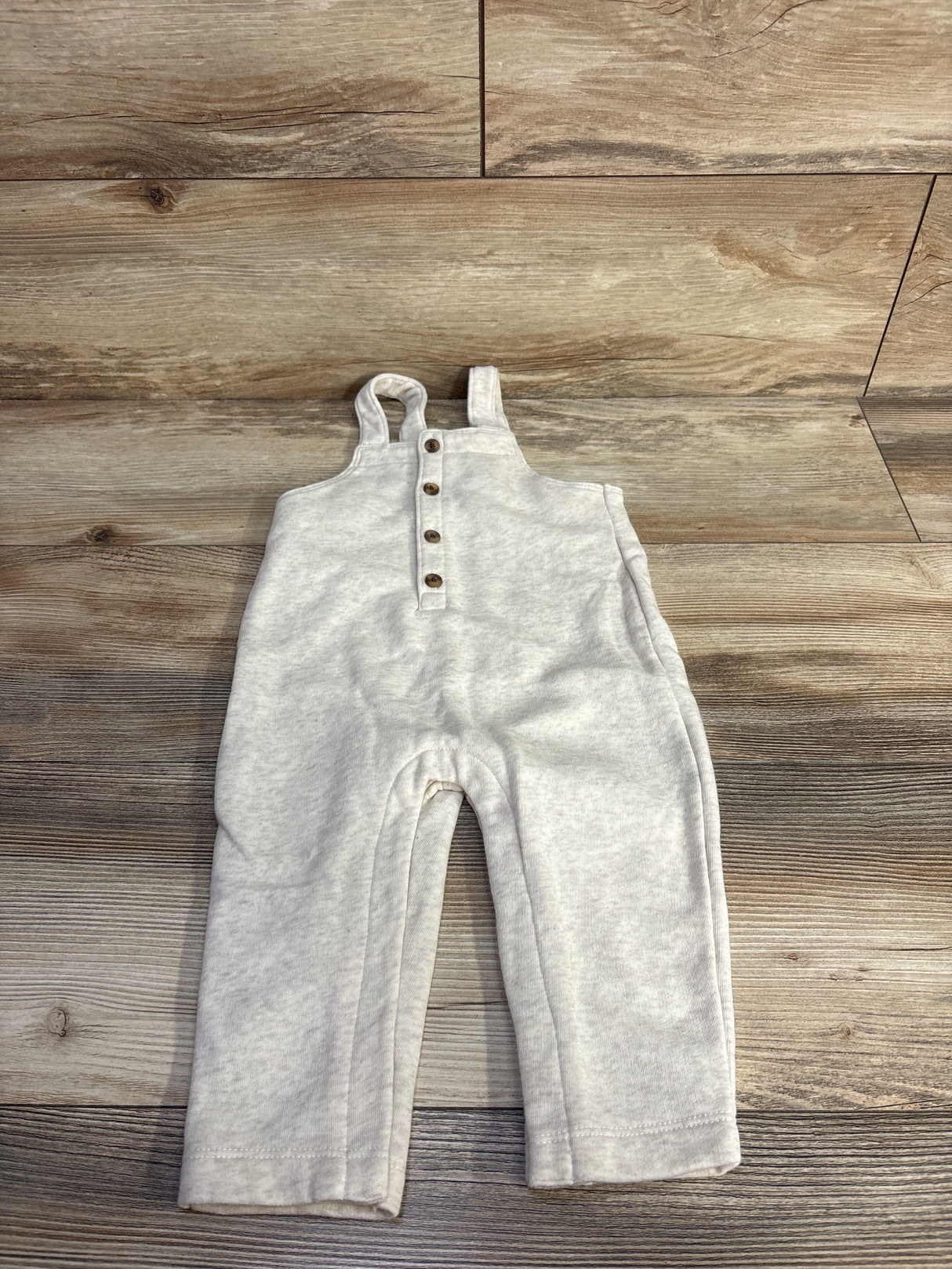 Old Navy Button-Front Overalls in Oatmeal Heather sz 12-18m