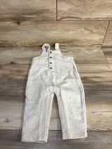Old Navy Button-Front Overalls in Oatmeal Heather sz 12-18m
