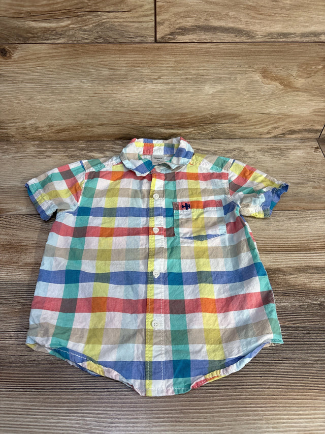 Carter's Plaid Button-Up Shirt White sz 2T - Me n Mommy To Be