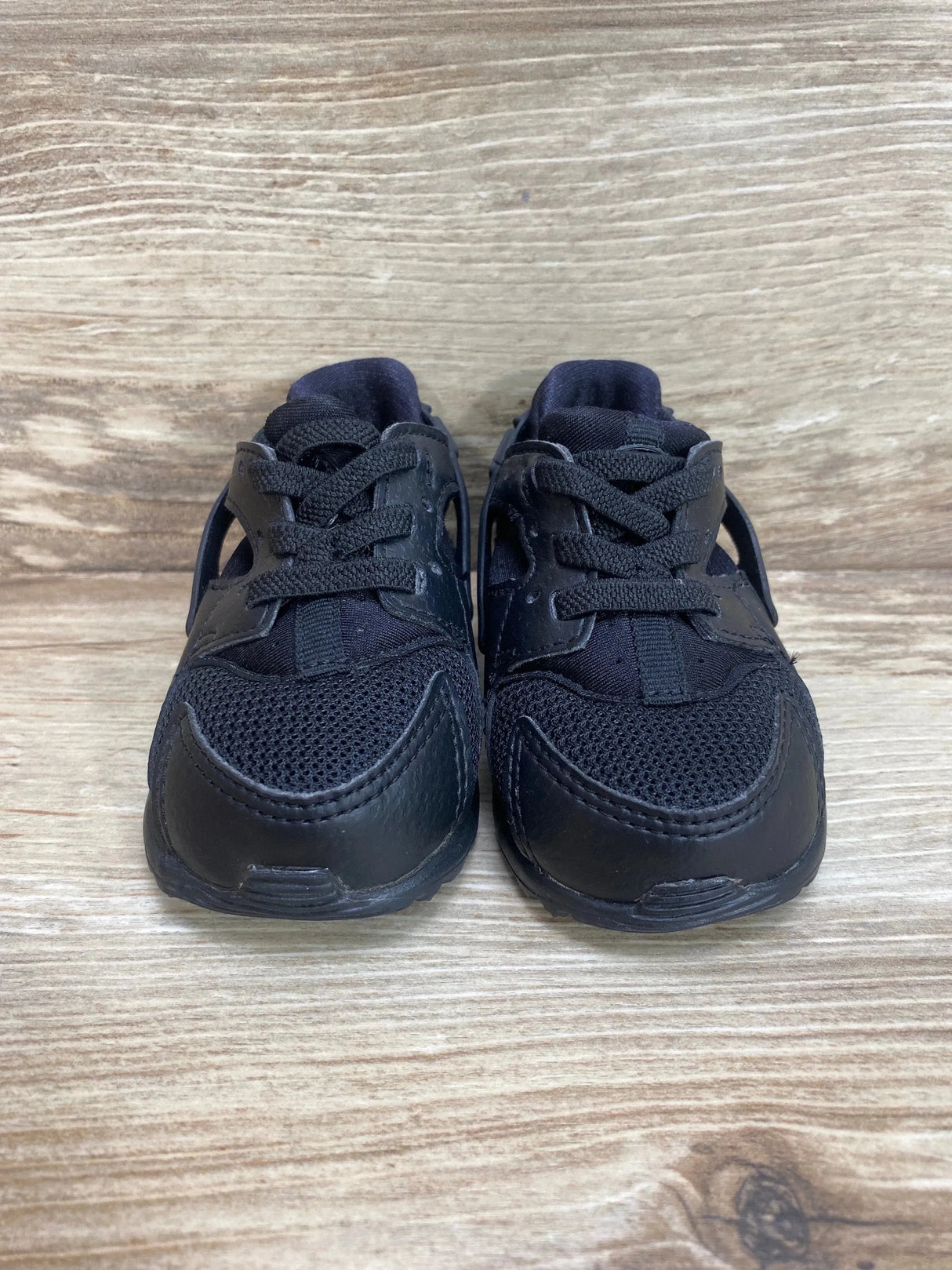 Nike Air Huarache Run Triple Black Sneakers sz 4c