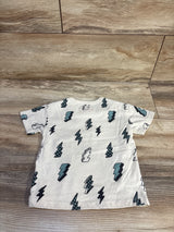 Cat & Jack Lightning Bolt Shirt Ivory sz 18m