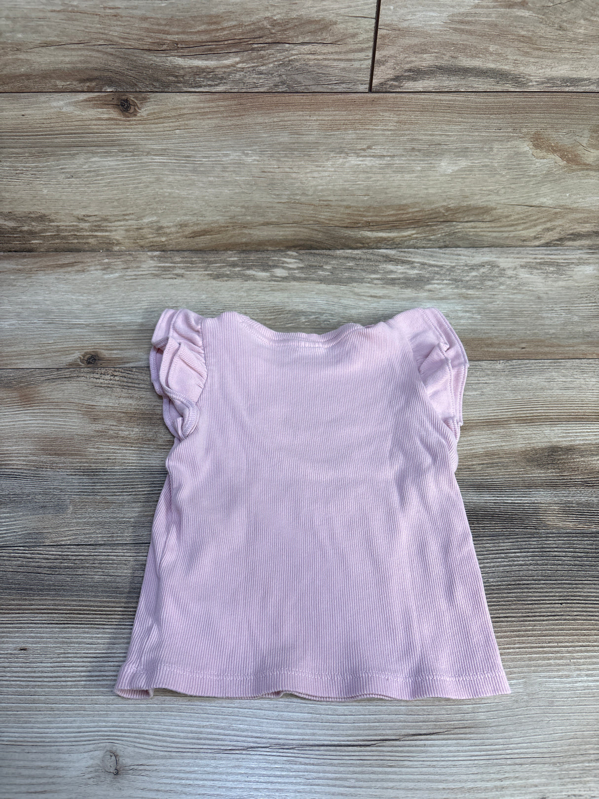 Baby Gap Ribbed Flutter Sleeve Shirt Pink sz 4T