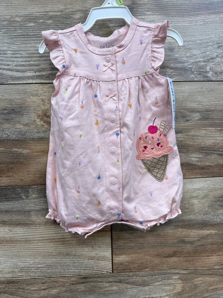 NEW Carter's Ice Cream Shortie Romper Pink sz 3m - Me n Mommy To Be