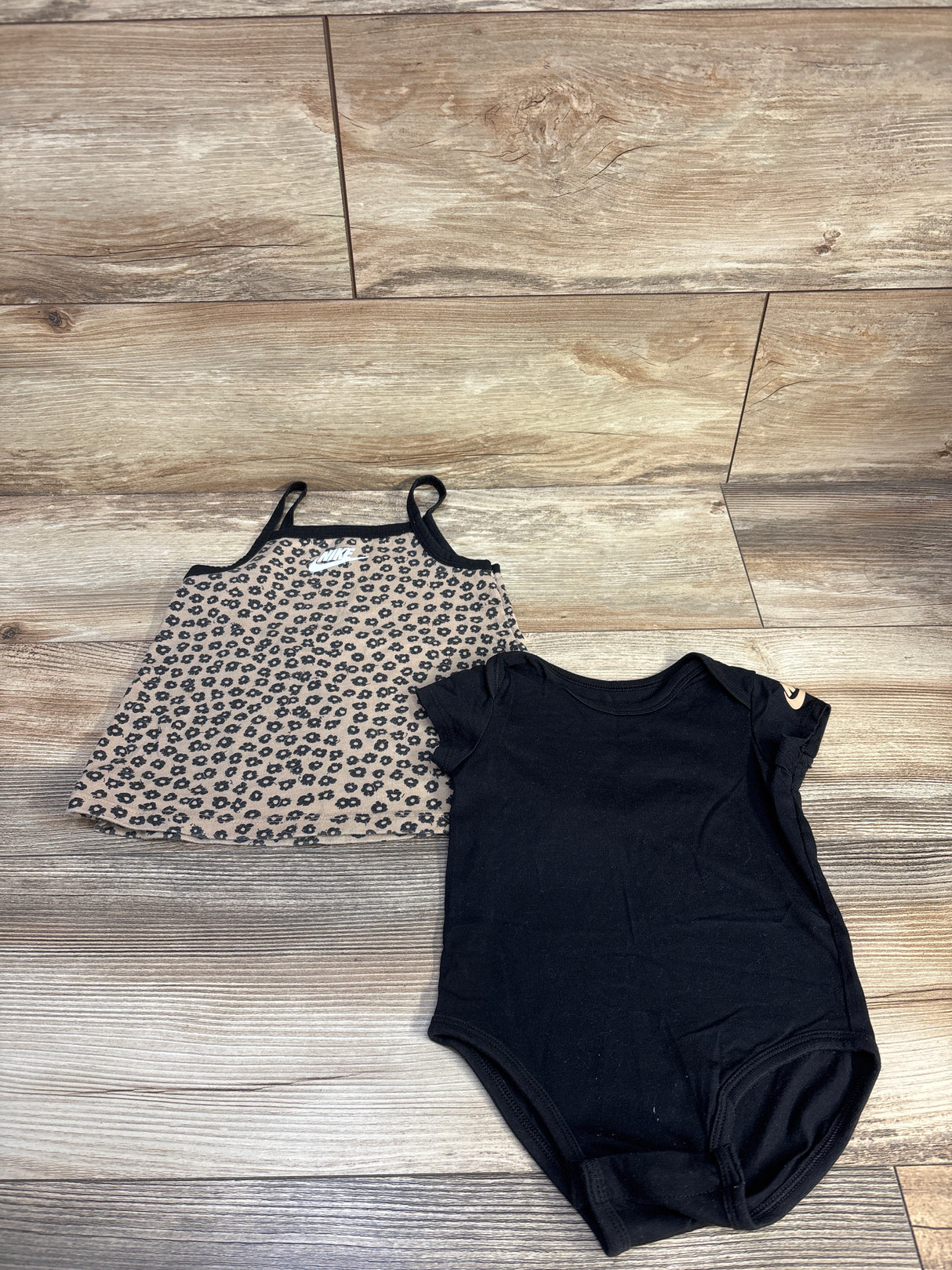 Nike 2pc Floral Tunic & Bodysuit Set Brown sz 18m