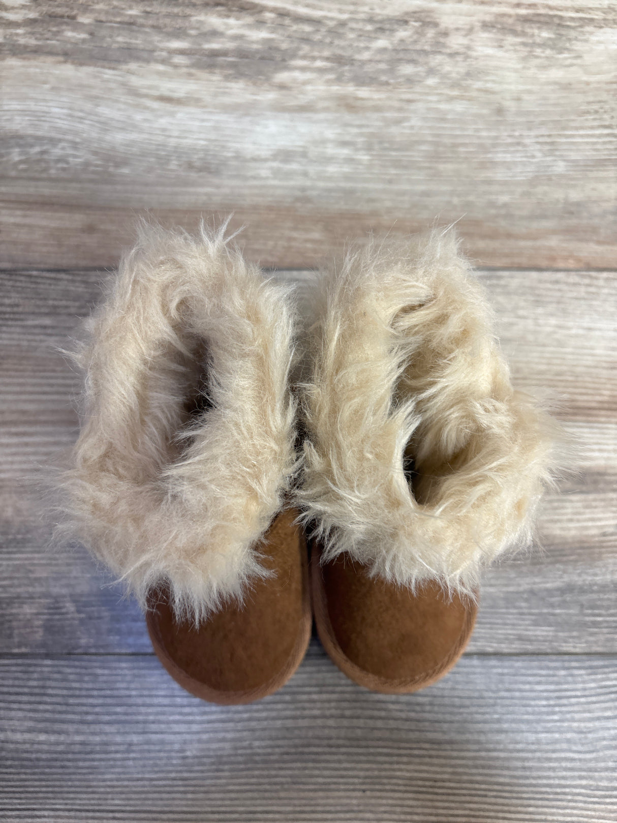 Children's Place Lightweight Fur-Lined Boots Brown sz 5c