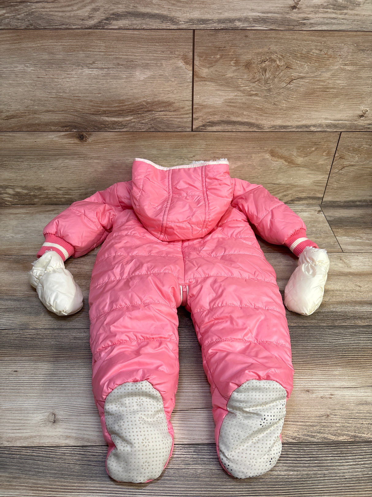 Urban Republic 2pc Puffer Snowsuit with Mittens Pink sz 9m