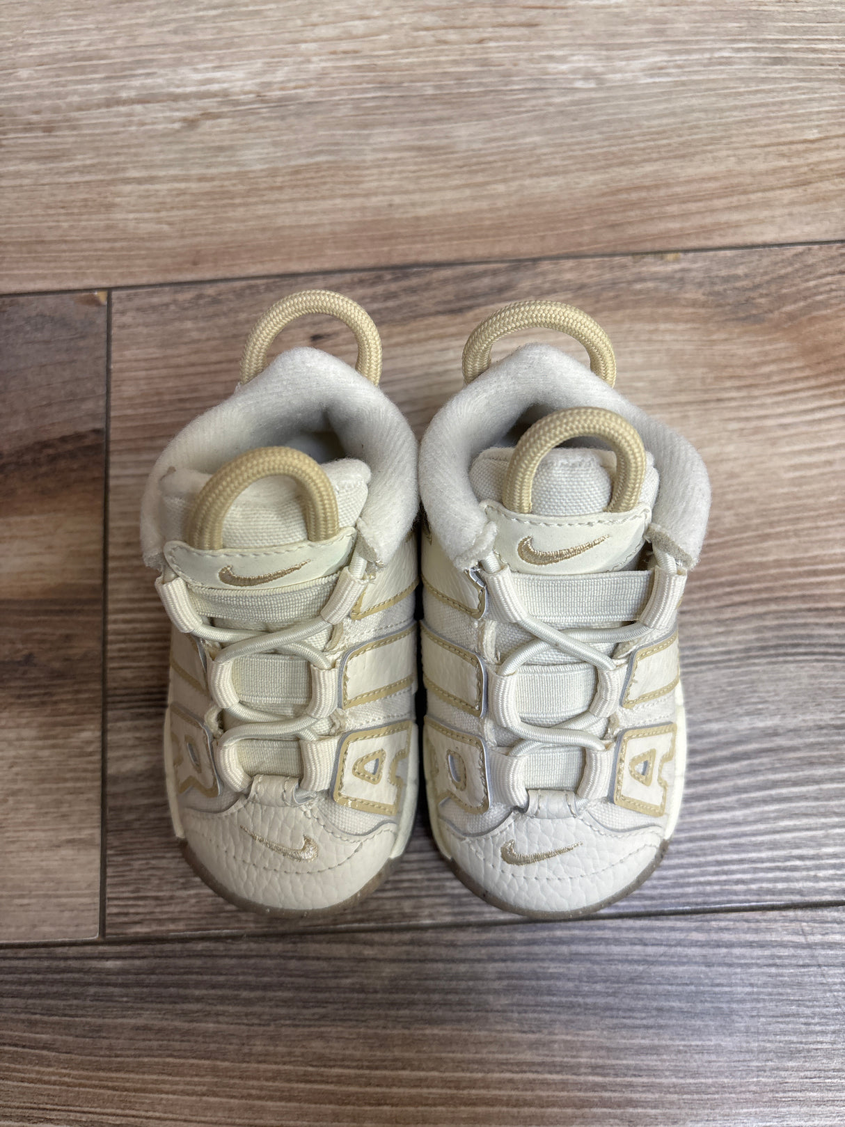 Nike Air More Uptempo TD 'Coconut Milk Team Gold' Sneakers sz 4c