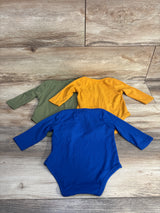 Ribbed Long Sleeve Bodysuits 3pk Green sz 0-3m