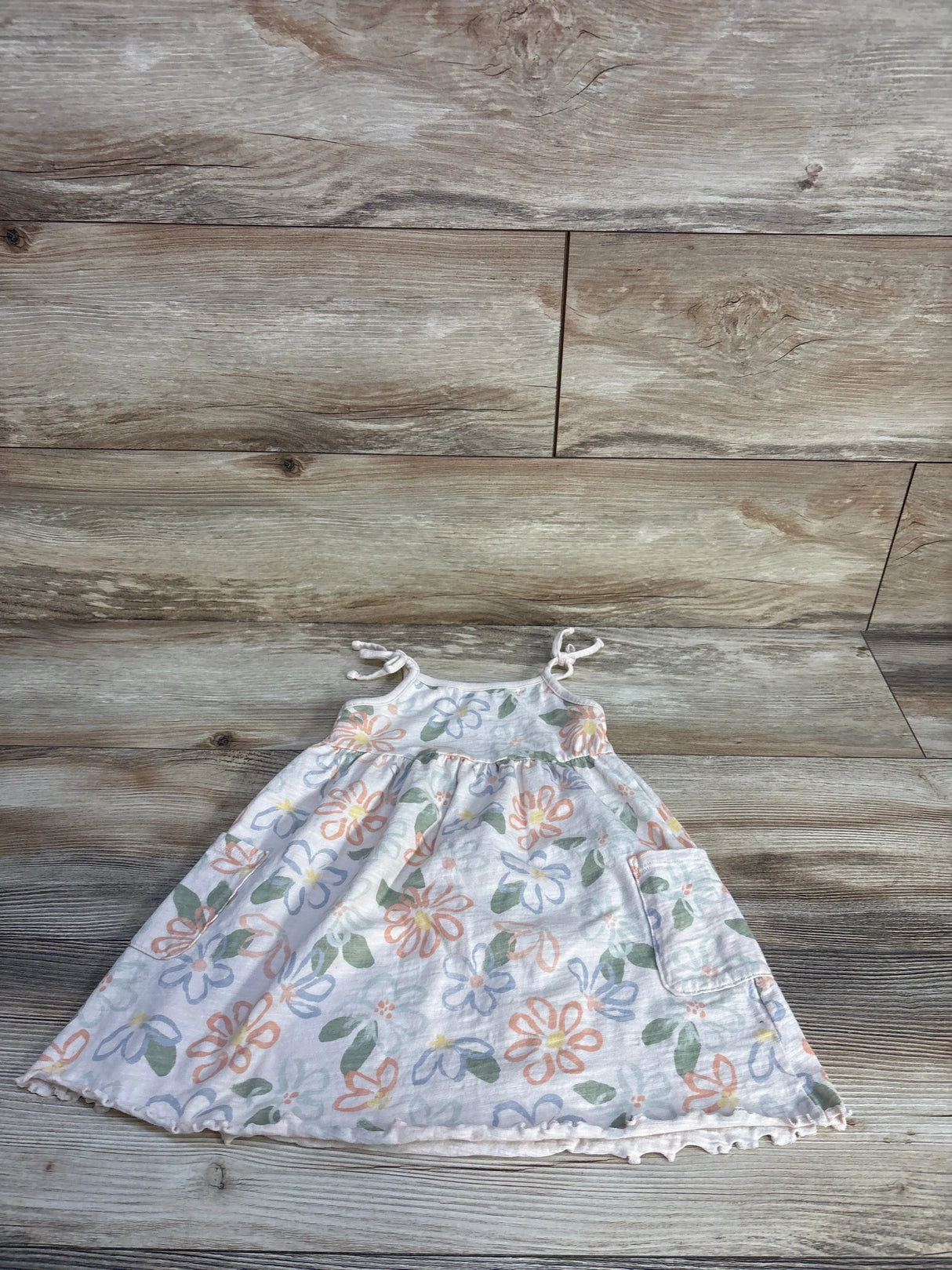 Little Co. Floral Sleeveless Dress Cream sz 2T