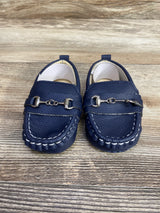 NWOT TongYouYuan PU Leather Loafers Navy sz 3c