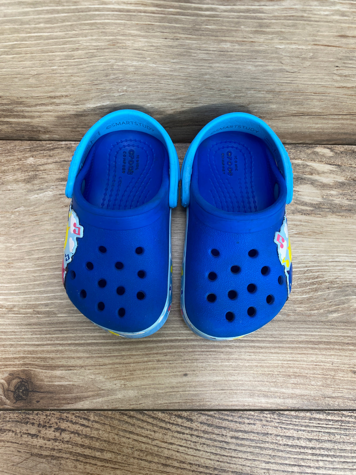 Crocs Baby Shark Classic Clog Blue Sz 5c