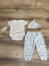 NEW Kyle + Deena 3pc Daddy Loves Me A Ton Bodysuit Set White sz 3-6m