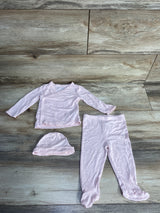 Carter's 3pc PurelySoft Side-Snap Set Pink sz 6m
