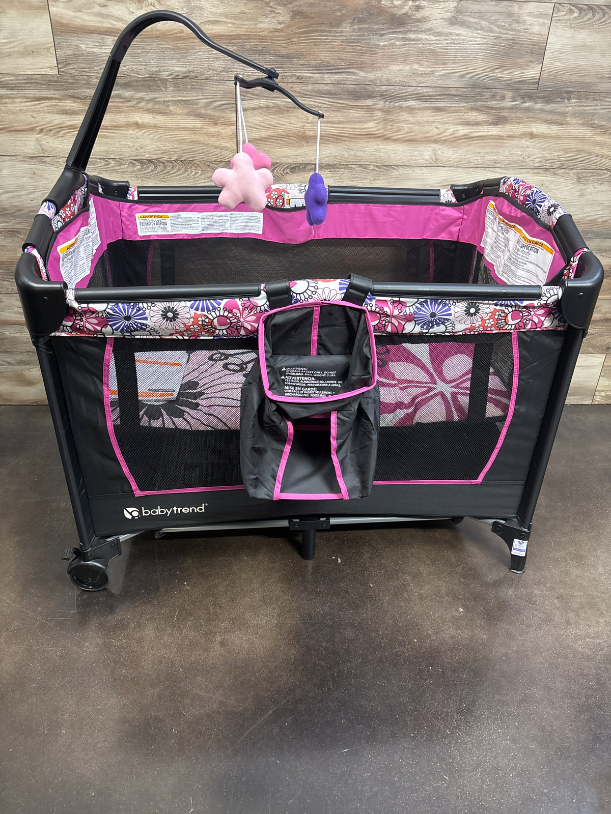 Baby Trend Nursery Center Playard in Floral Garden