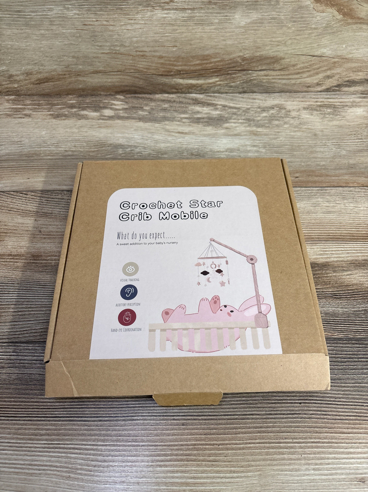 NEW Crochet Star Crib Mobile Attachment Starry Night Bell