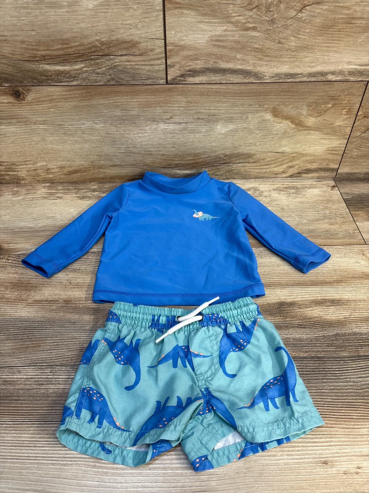 Just One You 2pc Rashgaurd Set Blue sz 6m