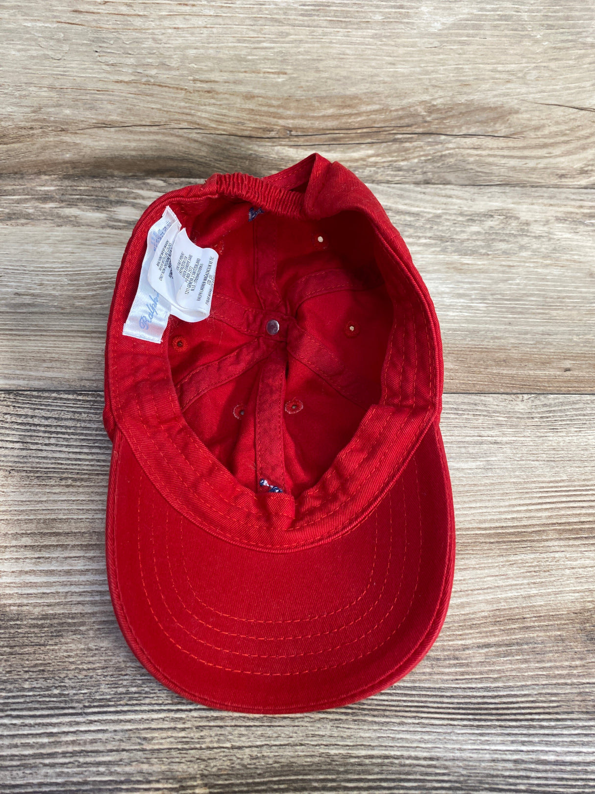 Ralph Lauren Layette Cotton Chino Ball Cap, Red